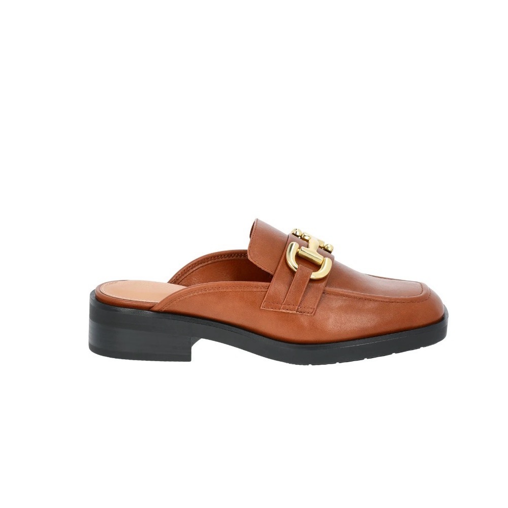 ❤️Time&Tru Women's Backless Loafer Size 10 NWT MemoryFoam 
 Brown&Gold Horsebit - Picture 6 of 9
